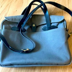 Vintage Canvas Messenger Bag with Leather Strap